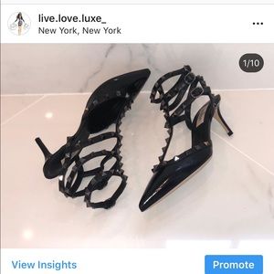 Valentino Garavani 65mm Rockstud Ankle Strap